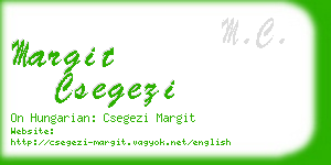 margit csegezi business card